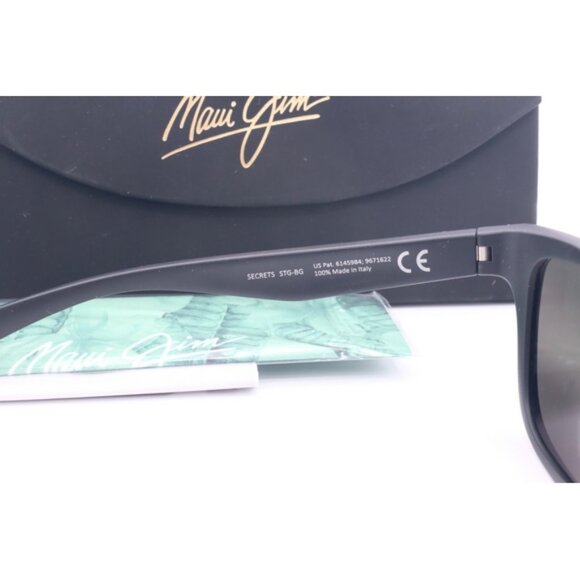 Maui Jim Secrets MJ 767-2M Black Cat Eye Sunglasses Gray polarized Lenses 56mm - Picture 4 of 5